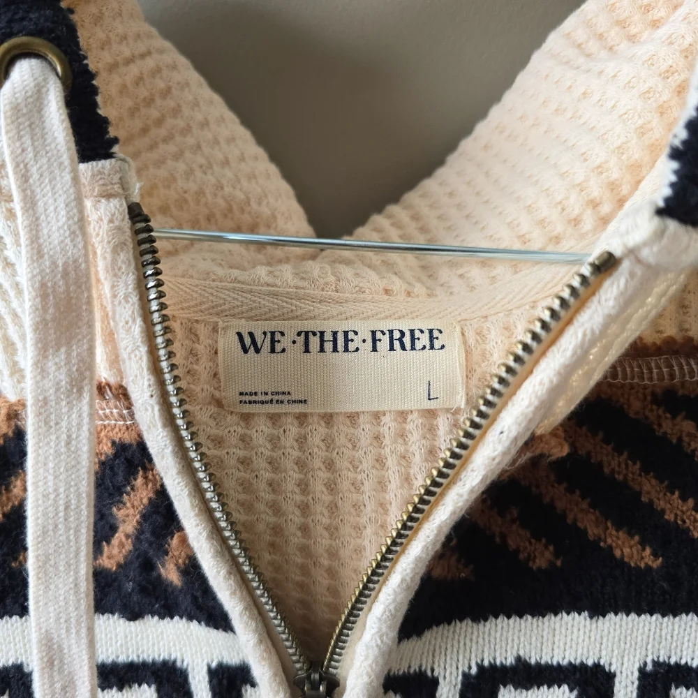 We The Free × Free People Cardiff Waffle Knit Swit Nwt